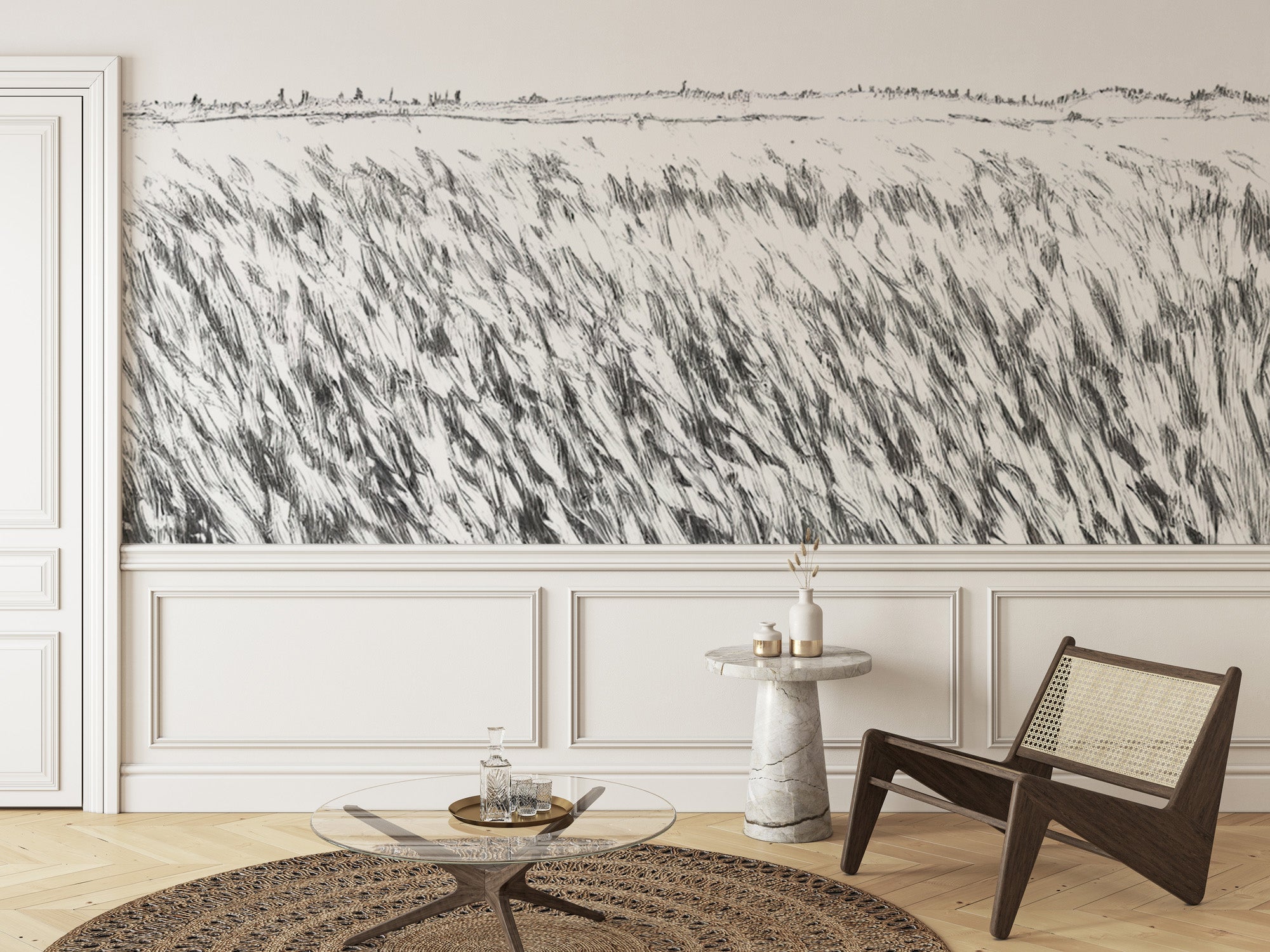 Behang Zwart -witte brizna, image size:2000x1500