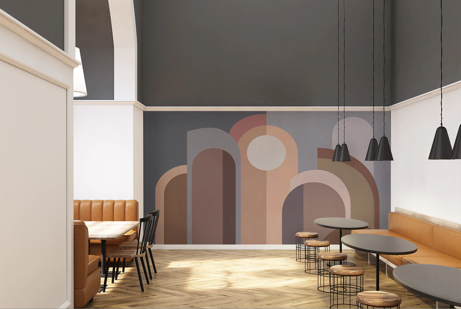 Archi modernisti marroni