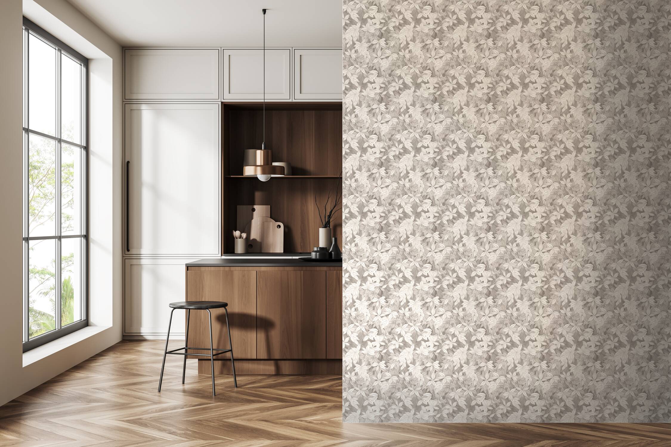 Verdant Canopy Blanco y Negro