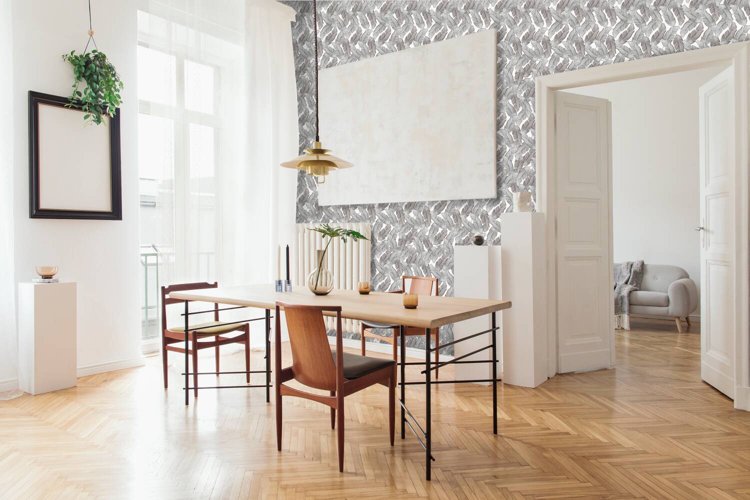 Foliage Moishrome noir et blanc