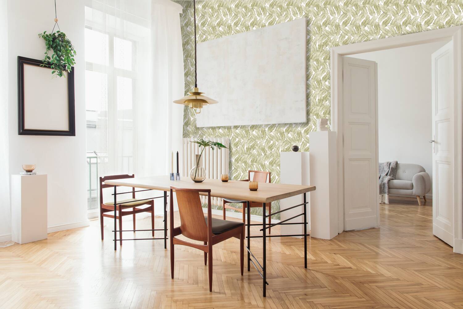 Feuillage vert monochrome