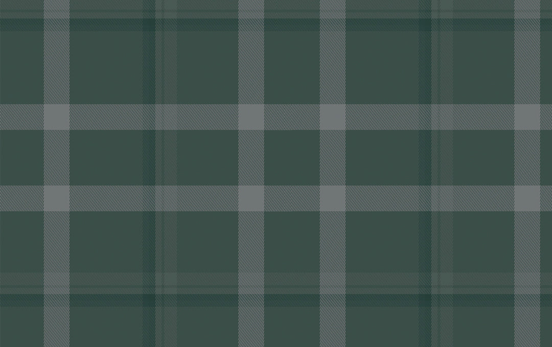 Échantillon de tartan contemporain vert