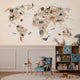 Global Fauna Map Multicolor