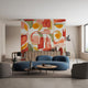 Orange mural abstrakte Kunst