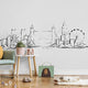 Lond City Sketch Schwarz und Weiß