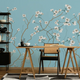 Blaue botanische Eleganz