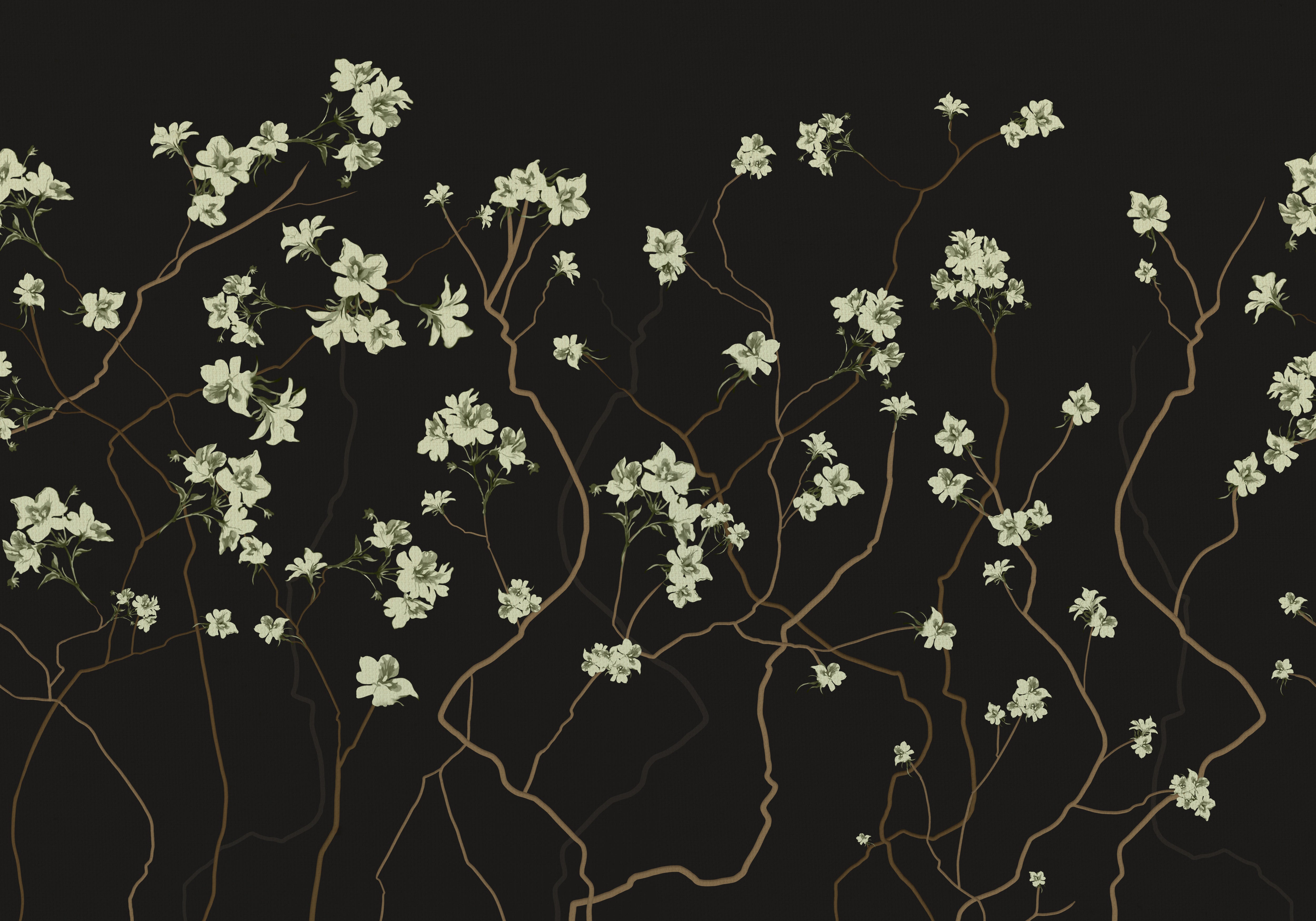 Muestra de Elegancia Botánica Negro