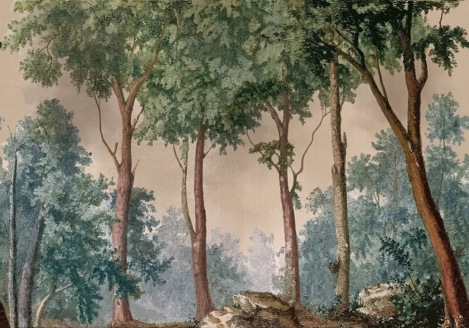 Papel Pintado Mural Oficina Correos - Para Cuidado Demencia Alzheimer - 260x175 Cm - 4 Paneles