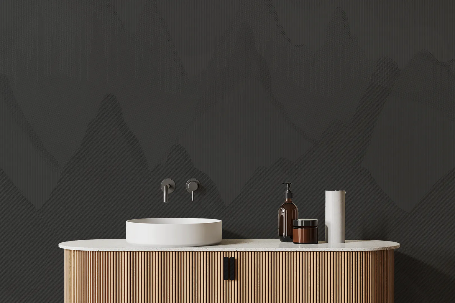 Montagnes modernes gris