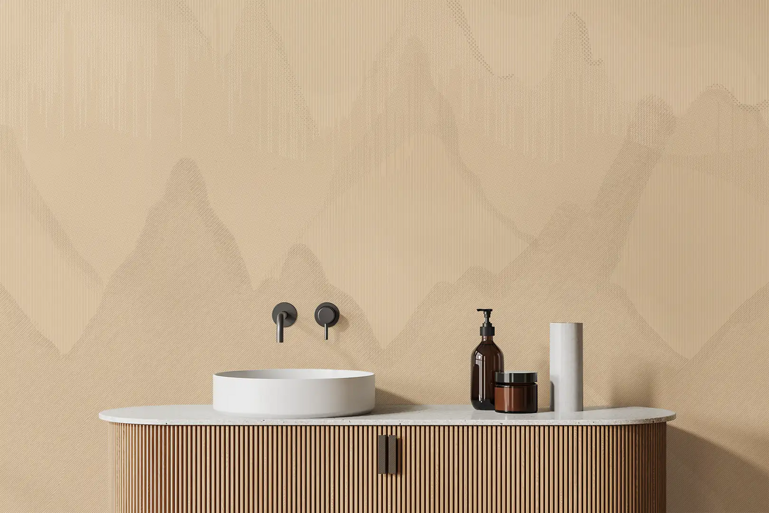 Montagnes beige modernes