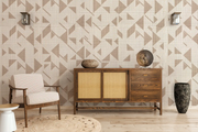 Modern beige geometrisch