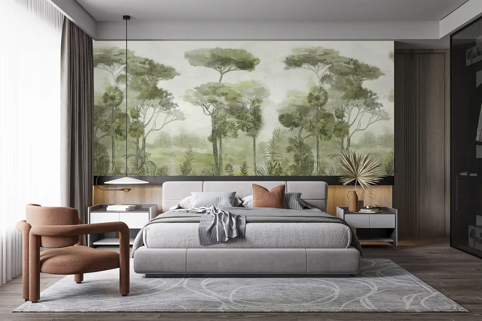 Aquarelle forestière tropicale