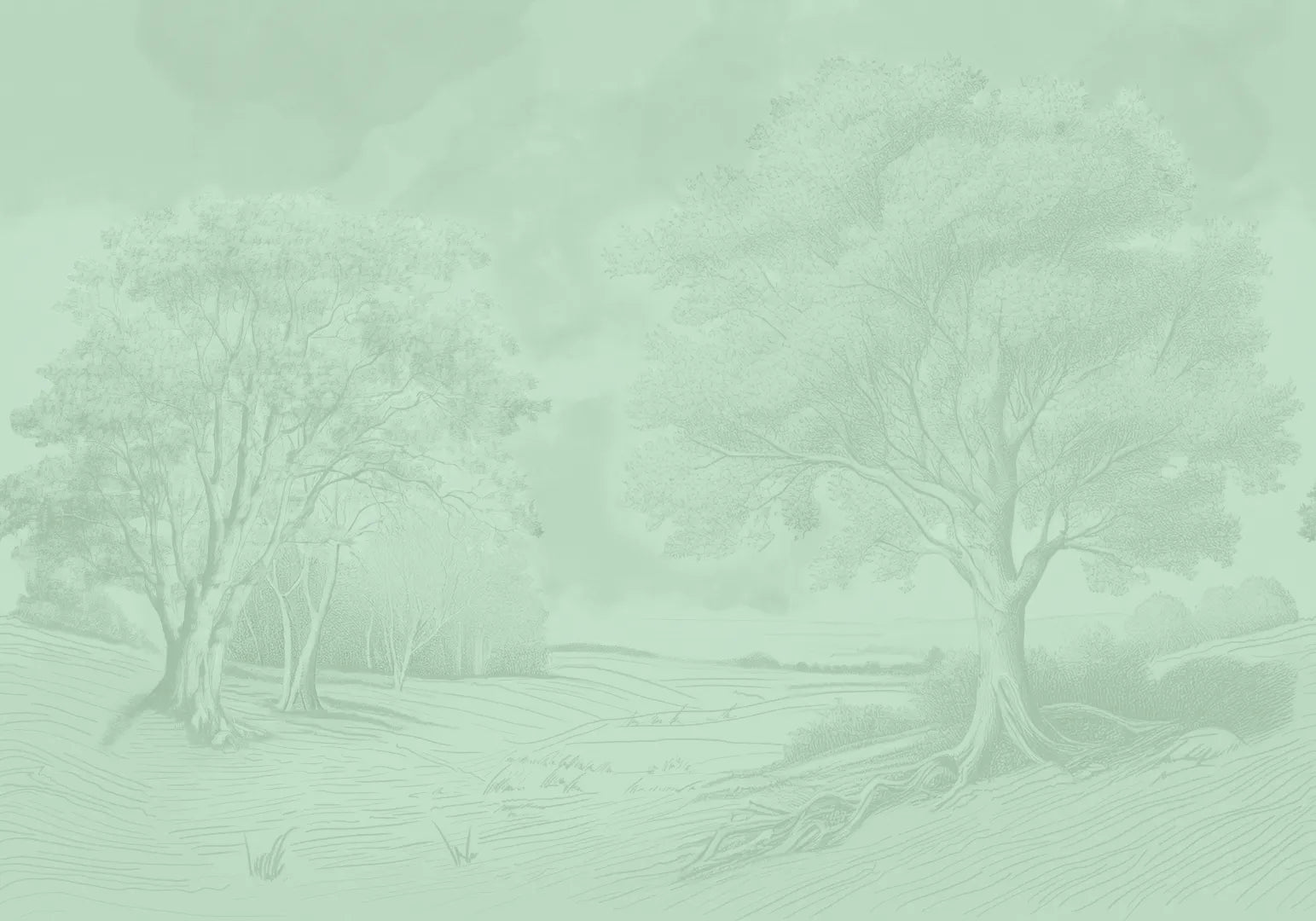 Groen klassiek landschapsonster