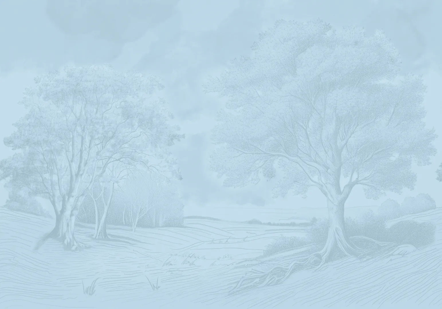 Échantillon de paysage classique bleu