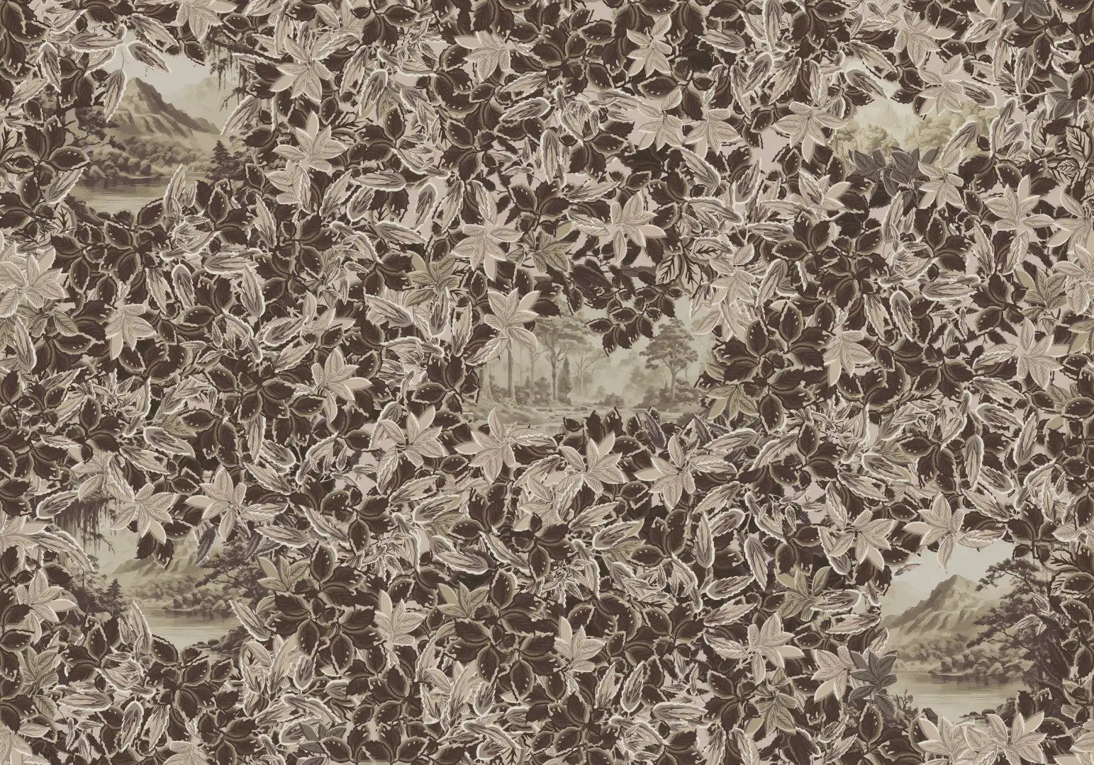 Beige poëtisch landschapssteekproef