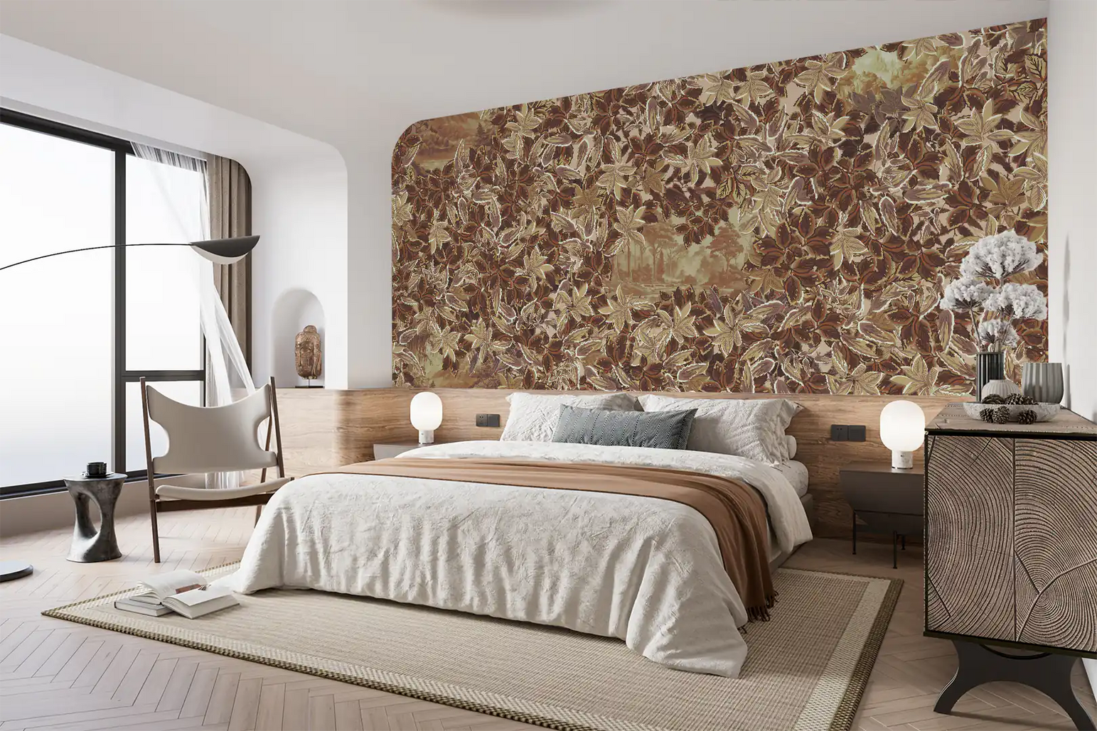 Bruin poëtisch landschap