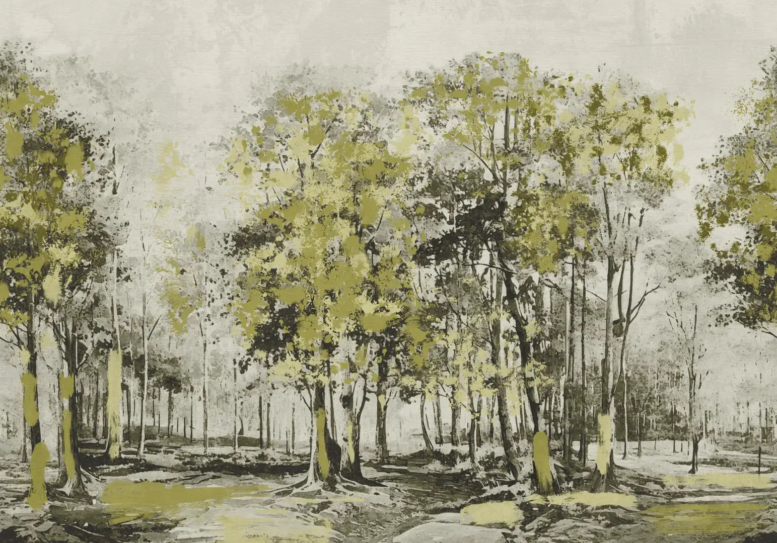 Échantillon de forêt pittoresque verte