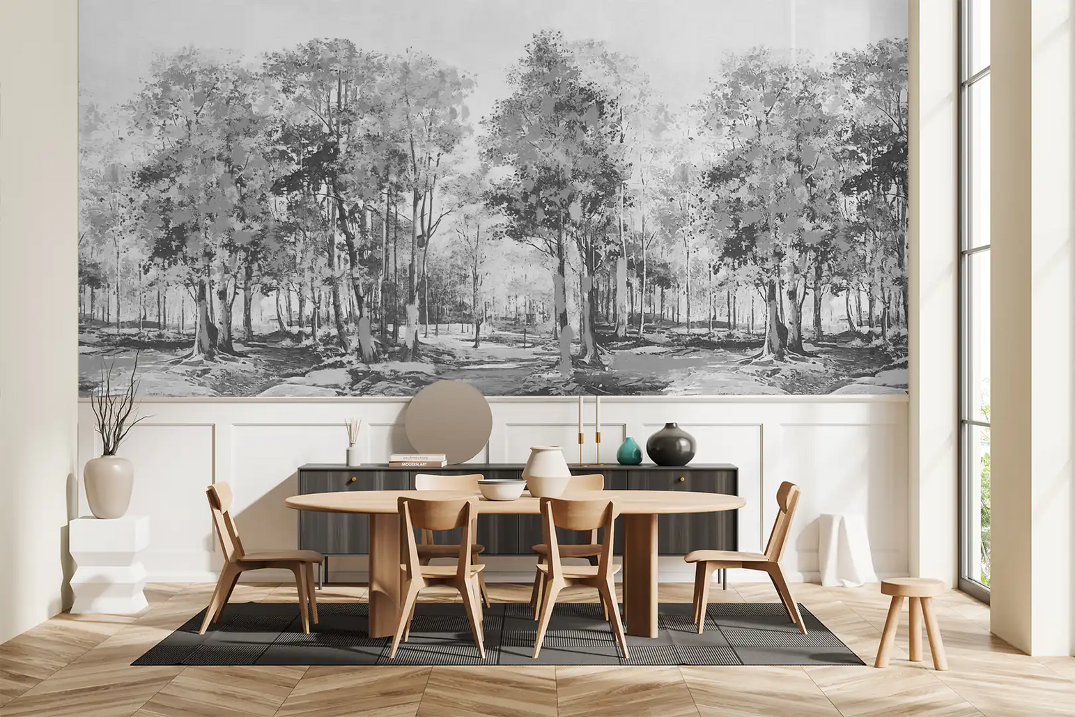 Forêt pittoresque grise