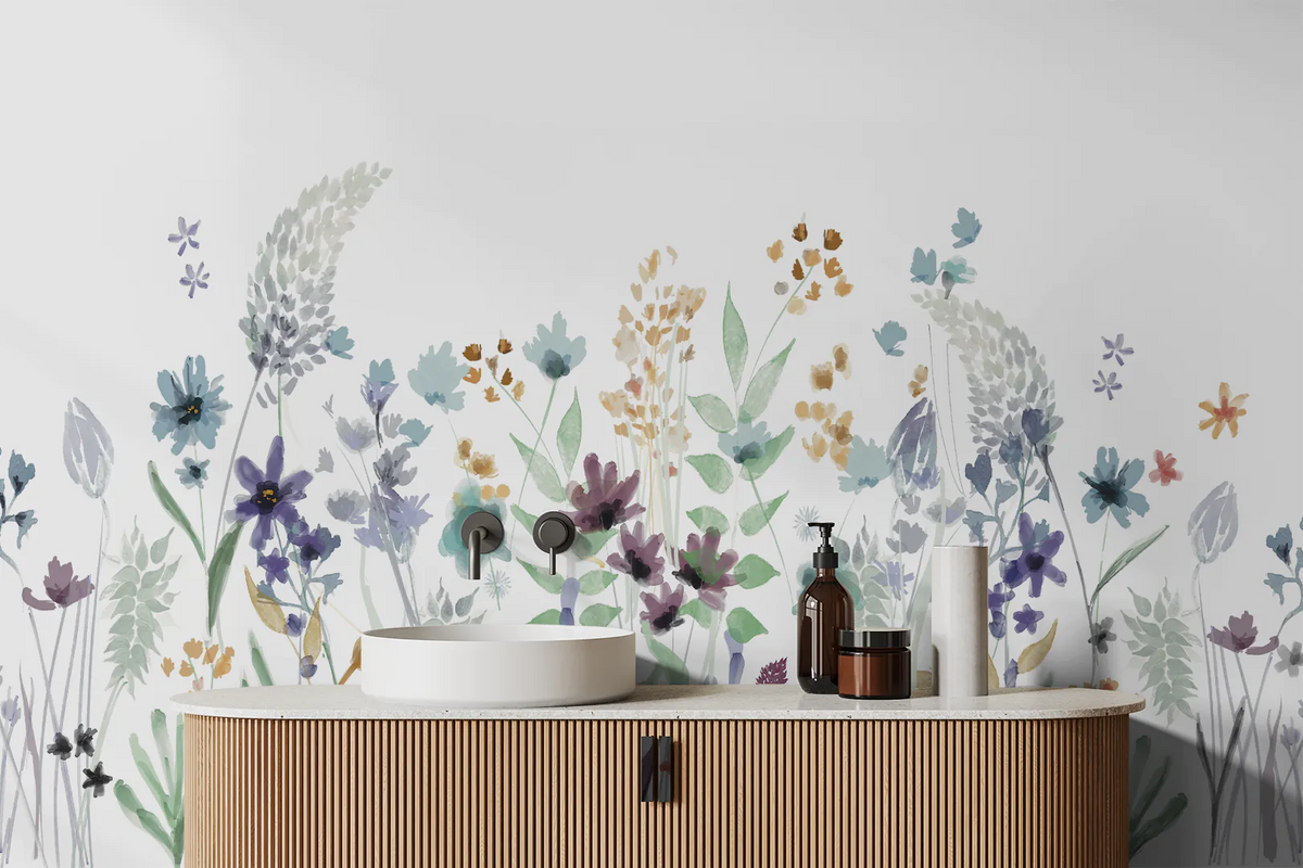 Muralo 70021155 - Papel Pintado, Diseño De Lavanda Y Flores