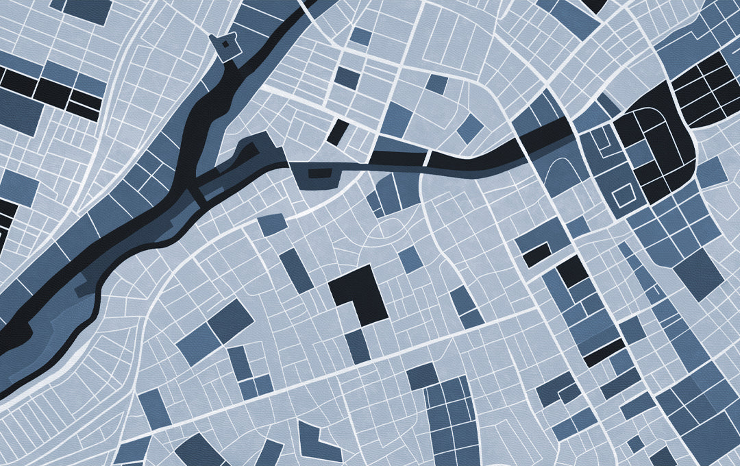 Muestra de Colorful Cityscape Azul