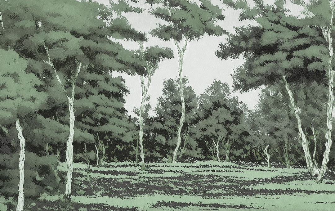 Échantillon de forêt subtile verte