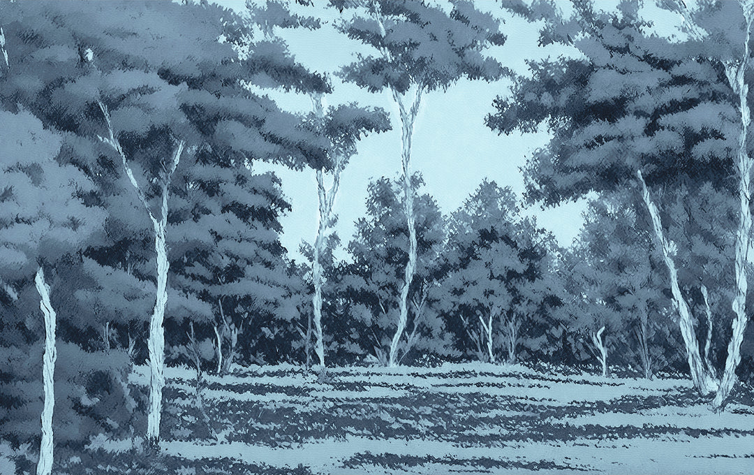 Échantillon de forêt subtile bleue