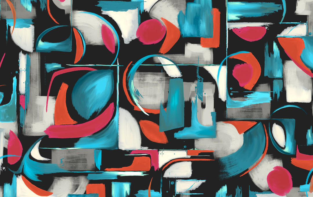 Muestra de Abstract Artistry Mural Negro