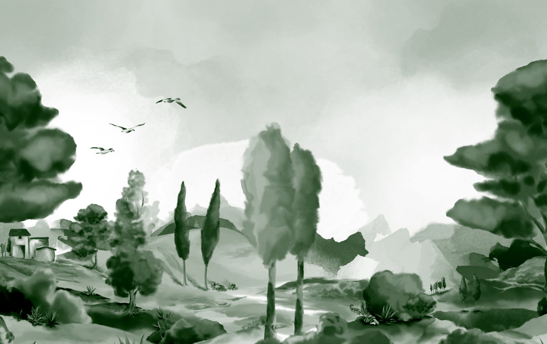 Échantillon vert de la sérénité de la campagne