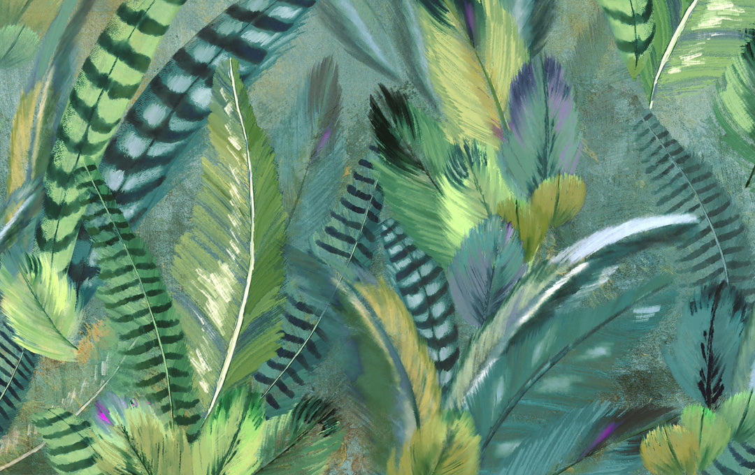 Levendige pluimen groen levendig monster