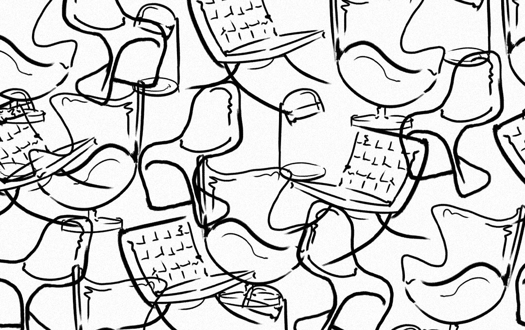 Sketchbook Sketchbook Zwart en wit abstract