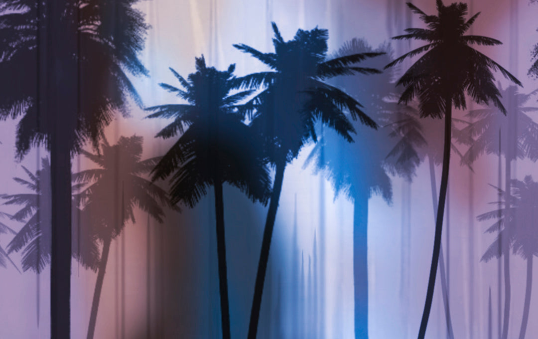 Campione blu tropicale tramonto