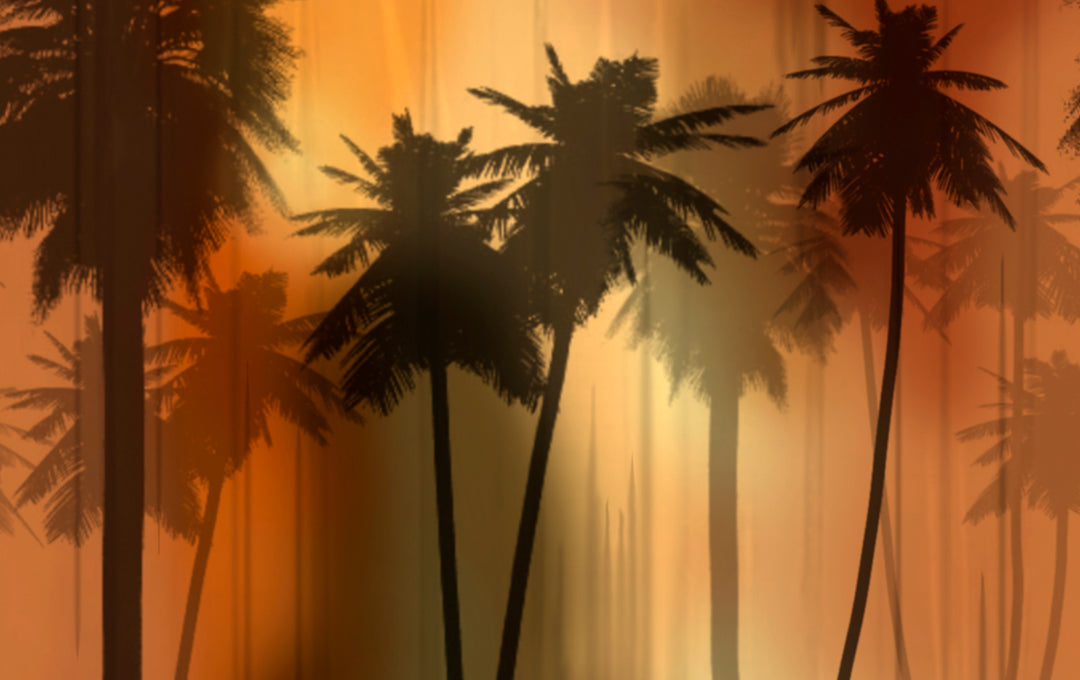 Échantillon de coucher de soleil tropical brun