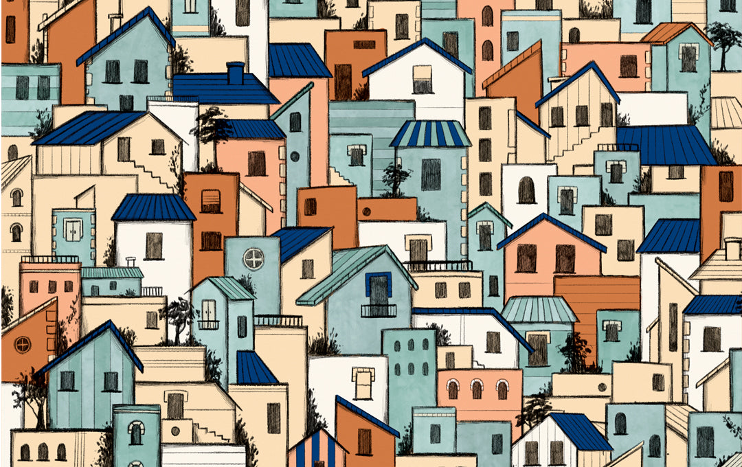 Oranje stedelijke schets