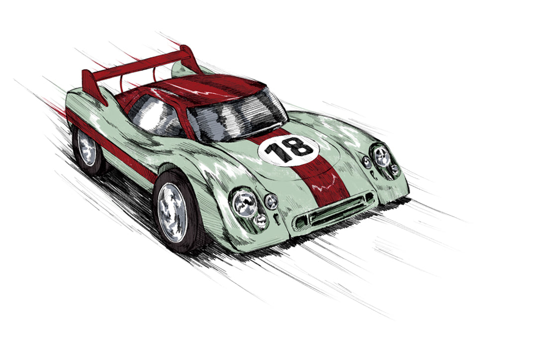 Muestra de Race Day Sketch Verde