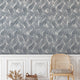 Monochromes Laub blau